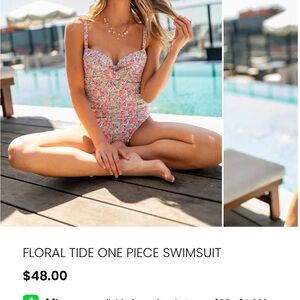 Pink Lily One Piece Swimsuit in Vibrant Pink